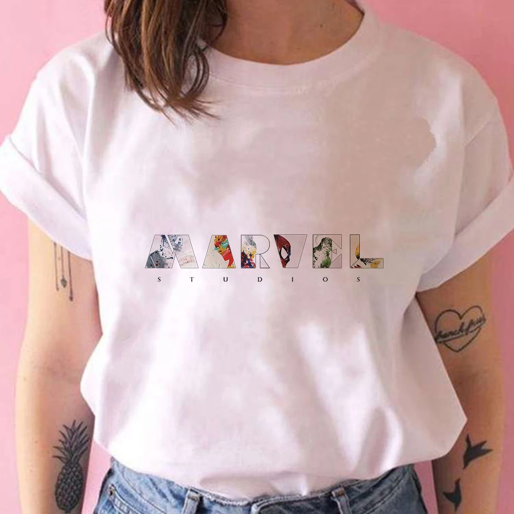 Marvel Casual 2021 Women T Shirt Marvel Letter Printed Versatile Short Sleeve Animation Art T-shirt Disney Women's Tshirt
Marvel Casual 2021 Women T Shirt Marvel Letter Printed Versatile Short Sleeve Animation Art T-shirt Disney Women's Tshirt
