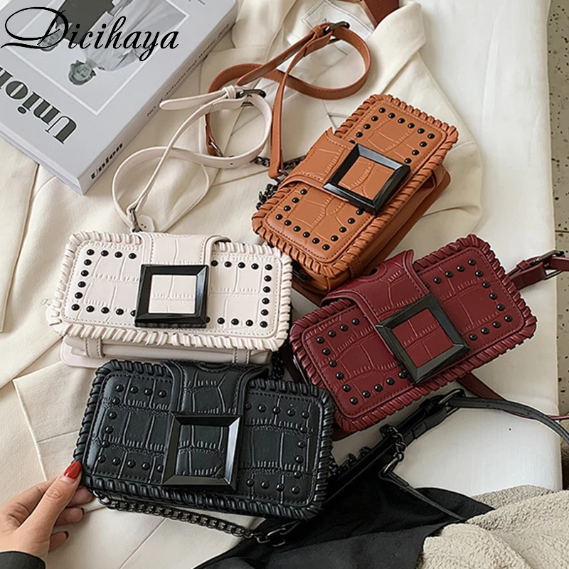 DICIHAYA Women PU Autumn And Winter Small Bag Female 2020 New Design Messenger Bag Fashion Shoulder Bag Chain Small Square Bag
DICIHAYA Women PU Autumn And Winter Small Bag Female 2020 New Design Messenger Bag Fashion Shoulder Bag Chain Small Square Bag