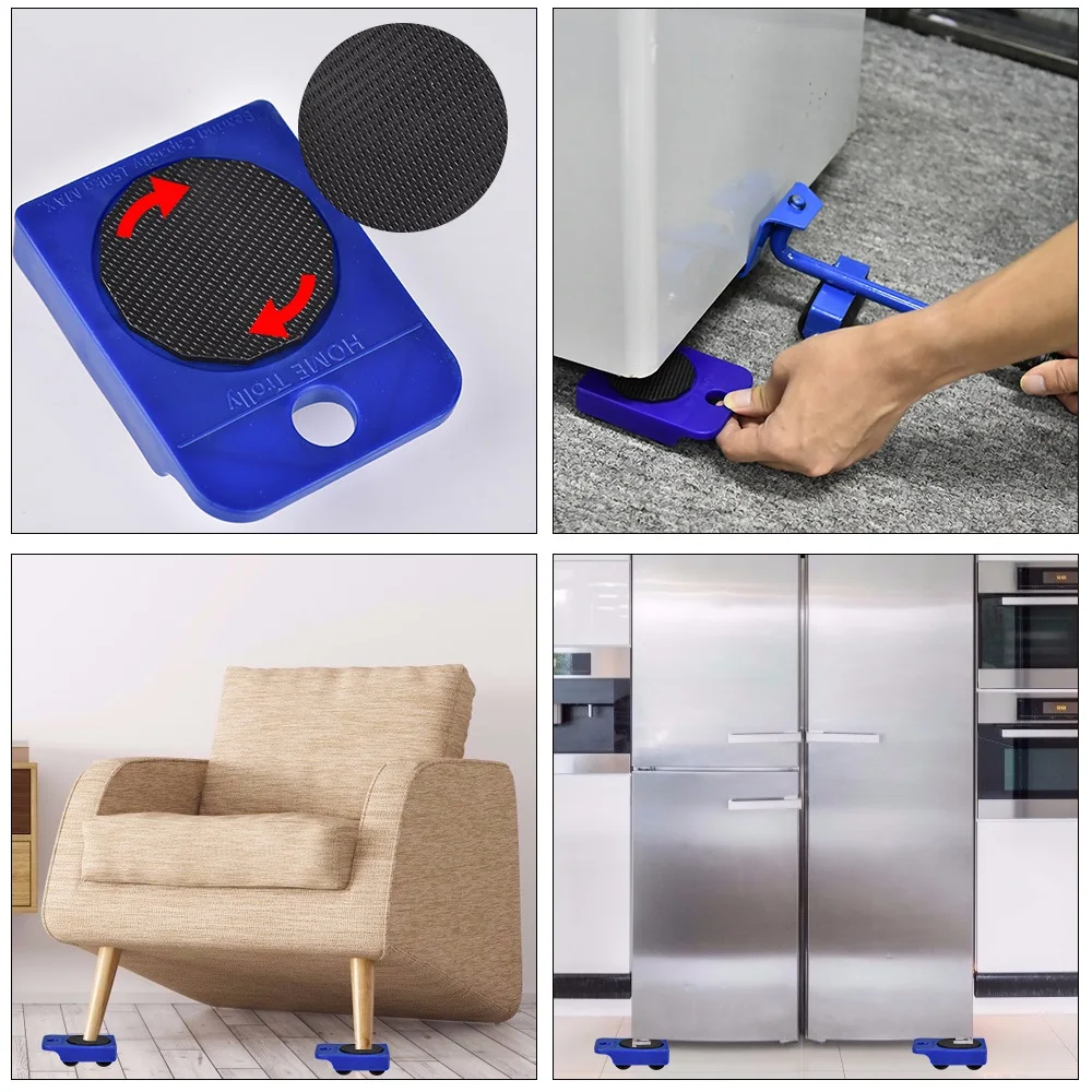 5Pcs Professional Furniture Mover Tools Set Heavy Stuffs Transport Lifter Wheeled Mover Roller with Wheel Bar Moving Hand Device
5Pcs Professional Furniture Mover Tools Set Heavy Stuffs Transport Lifter Wheeled Mover Roller with Wheel Bar Moving Hand Device