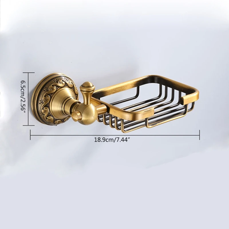 13MA Solid Aluminium Wall Mounted Antique Brass Color Bathroom Soap Basket New Bath
13MA Solid Aluminium Wall Mounted Antique Brass Color Bathroom Soap Basket New Bath