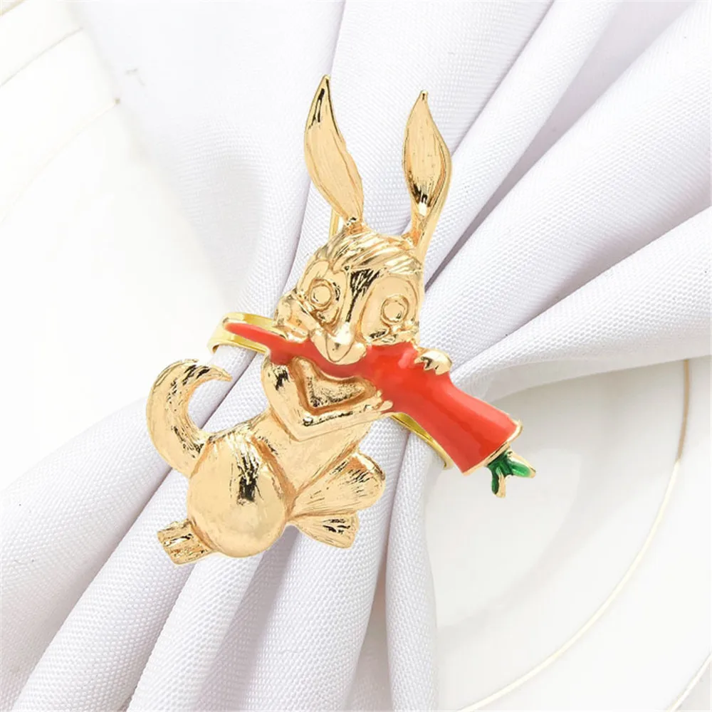 12 шт., кольцо для салфеток, в виде кролика 
12 шт., кольцо для салфеток, в виде кролика