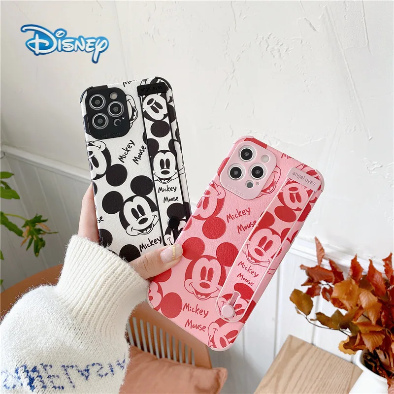Disney Mickey Mobile Phone Case with Wristband for iPhone 13 12 11 Pro Max Mini XR XS 7 8 Coupe Cute Anti-Fall Protective Covers
Disney Mickey Mobile Phone Case with Wristband for iPhone 13 12 11 Pro Max Mini XR XS 7 8 Coupe Cute Anti-Fall Protective Covers