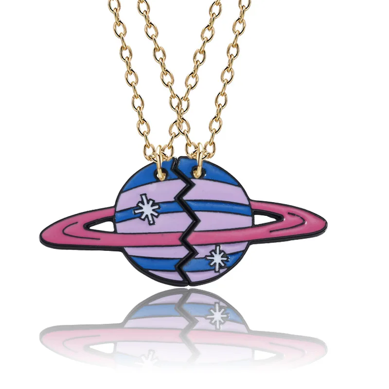 A Pair of Planet Best Friend Necklace European and American Popular Children's Jewelry Cute Cartoon Pendant Paired Pendants
A Pair of Planet Best Friend Necklace European and American Popular Children's Jewelry Cute Cartoon Pendant Paired Pendants