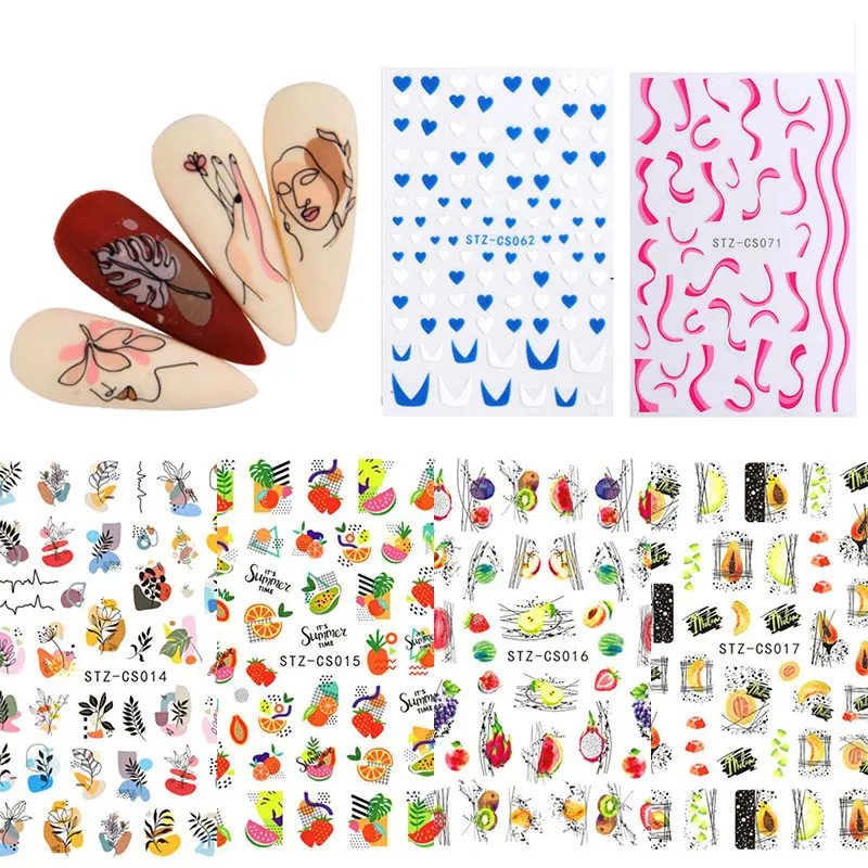 Abstract Lady Face Nails Stickers Decals Flame Adhesive Manicure Decorations Design Oranges Fruit Cows Nail Art Manicures Tool
Abstract Lady Face Nails Stickers Decals Flame Adhesive Manicure Decorations Design Oranges Fruit Cows Nail Art Manicures Tool