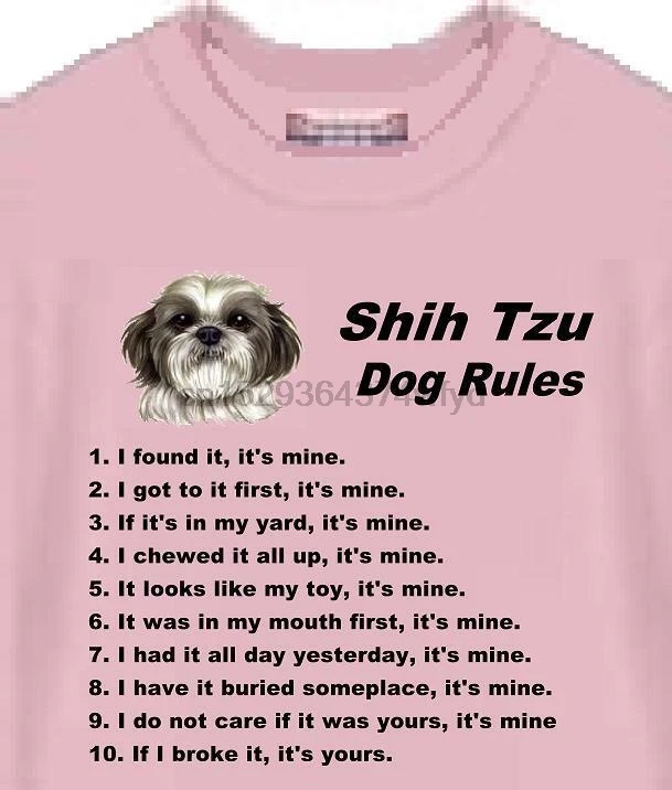 Футболка Shih Tzu Dog правила собаки мужская одежда для кошек|Мужские футболки| |