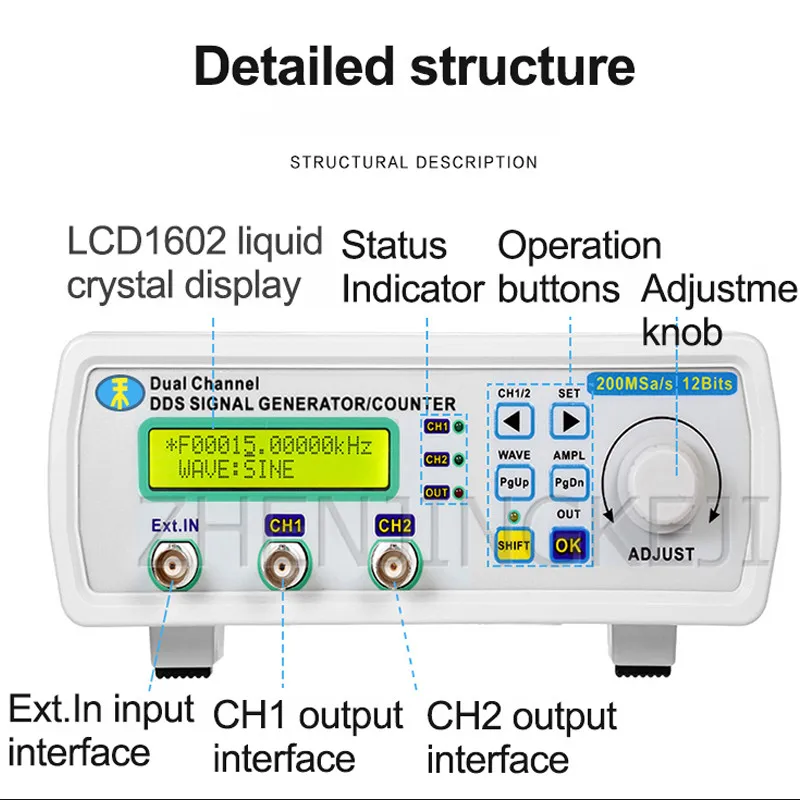 Full CNC Dual Channel DDS Signal Generator Pulse Source Frequency Meter Trigger Measuring Pulse Frequency Sweep Scanner Counter
Full CNC Dual Channel DDS Signal Generator Pulse Source Frequency Meter Trigger Measuring Pulse Frequency Sweep Scanner Counter