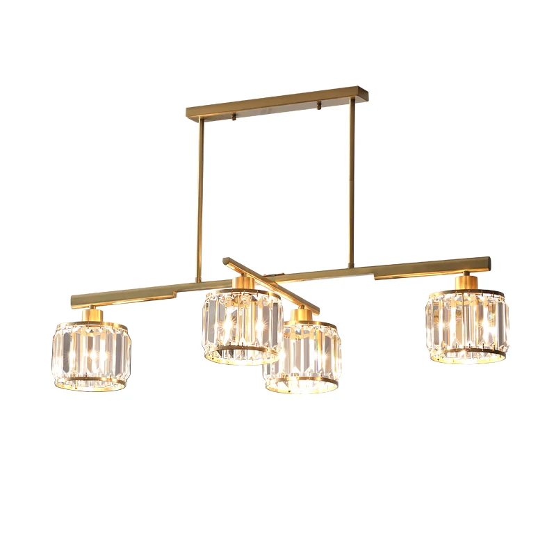 Adjustable Dining Room Bar Copper Pendant Lights Modern Nordic Luxury K9 Crystal E27 Led Hanging lamp New Arrival 
Adjustable Dining Room Bar Copper Pendant Lights Modern Nordic Luxury K9 Crystal E27 Led Hanging lamp New Arrival