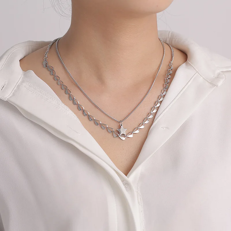 Fashion new double-layer clavicle chain female simple temperament titanium steel necklace accessories hot sale
Fashion new double-layer clavicle chain female simple temperament titanium steel necklace accessories hot sale