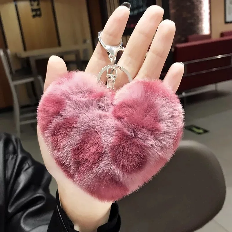 Lovely Heart Shape Leopard Print Pompom Keychain Girls Fluffy Keyring Faux Fur Ball Car Key Chain Women Bag Pendant Charm
Lovely Heart Shape Leopard Print Pompom Keychain Girls Fluffy Keyring Faux Fur Ball Car Key Chain Women Bag Pendant Charm