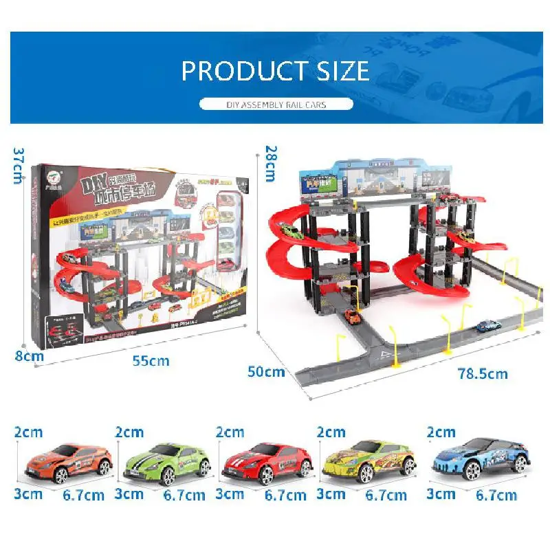 Children's Plastic Parking Toy Set Three-dimensional Multi-layer Car Assembly Rail Car Parent-child Interaction Gift Boy Toys 
Children's Plastic Parking Toy Set Three-dimensional Multi-layer Car Assembly Rail Car Parent-child Interaction Gift Boy Toys