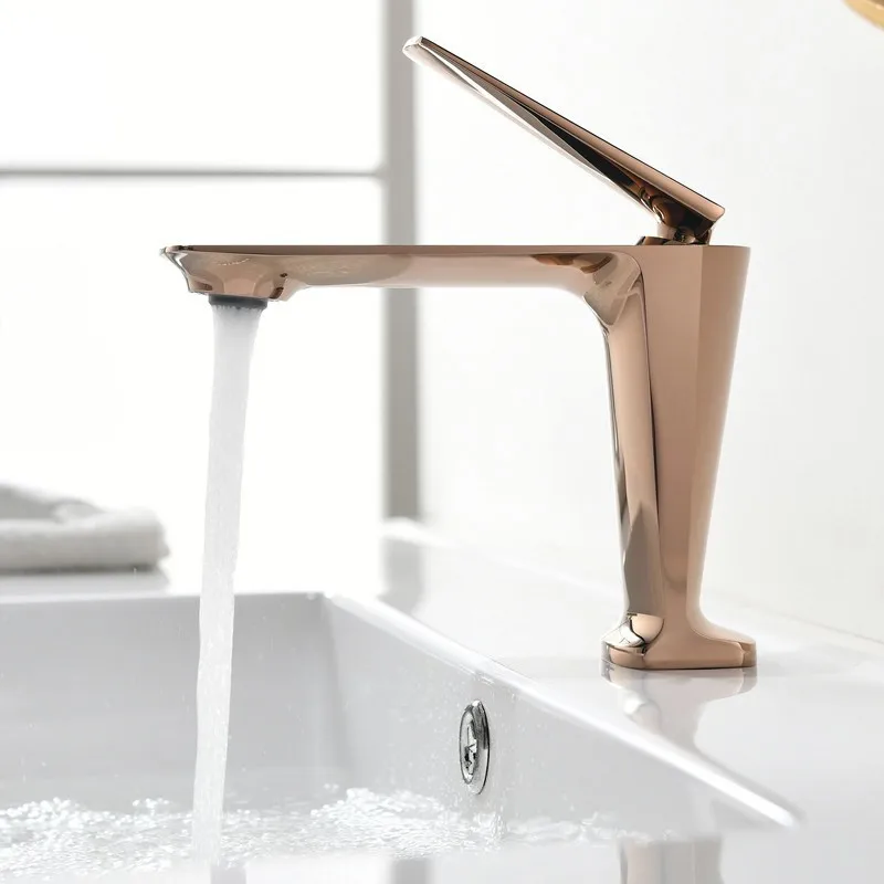 Bathroom Basin Faucets Solid Brass Sink Mixer Hot & Cold Single Handle Deck Mounted Lavatory Taps Rose/Brushed/White Gold
Bathroom Basin Faucets Solid Brass Sink Mixer Hot & Cold Single Handle Deck Mounted Lavatory Taps Rose/Brushed/White Gold