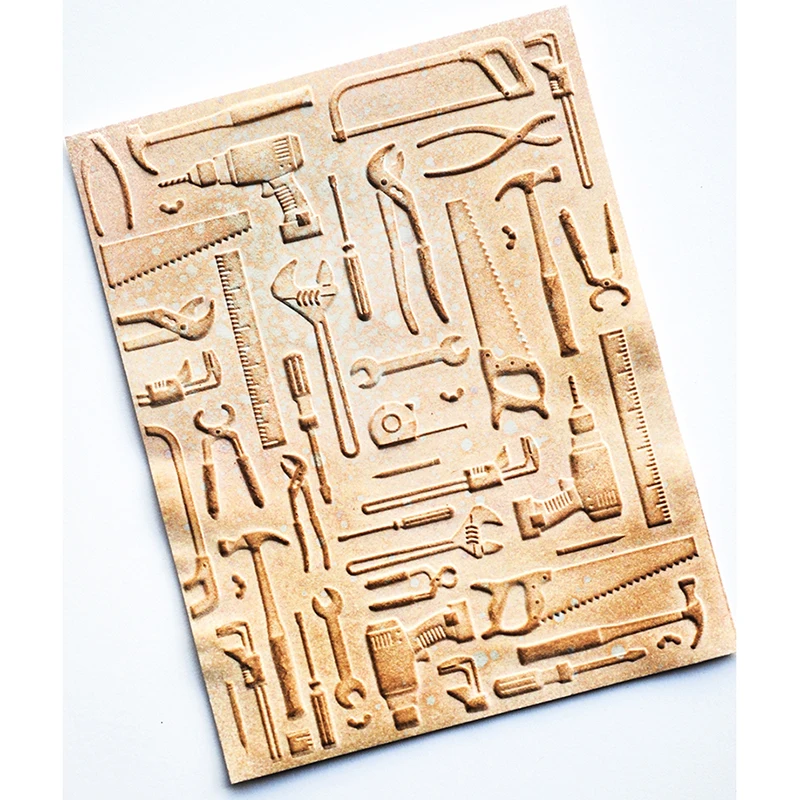 2021 New Embossed Folder For DIY Making 3D Tool Pattern Background Greeting Card Scrapbooking No Stamps and Metal Cutting Dies
2021 New Embossed Folder For DIY Making 3D Tool Pattern Background Greeting Card Scrapbooking No Stamps and Metal Cutting Dies