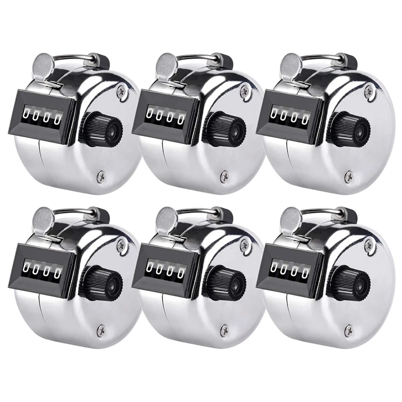 6 Pcs Hand Tally Counter 4-Digit Lap Counter Clicker, Manual Mechanical Handheld Pitch Click Counter with Finger Ring
6 Pcs Hand Tally Counter 4-Digit Lap Counter Clicker, Manual Mechanical Handheld Pitch Click Counter with Finger Ring