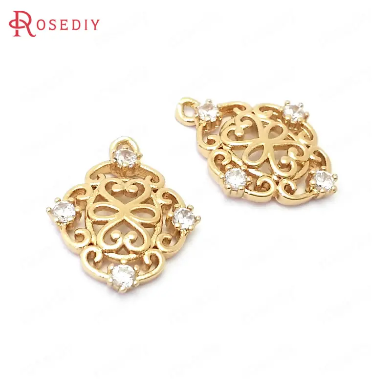 (39108)10PCS 17x13MM 24K Gold Color Brass and Zircon Rhombus Charms Pendants Jewelry Making Supplies Diy Findings Accessories
(39108)10PCS 17x13MM 24K Gold Color Brass and Zircon Rhombus Charms Pendants Jewelry Making Supplies Diy Findings Accessories