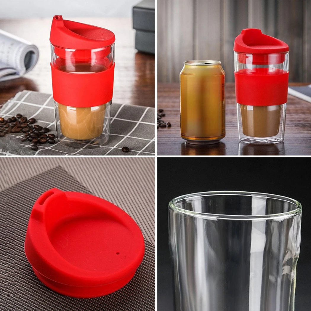 Glass Tumbler Double Walled Silicone Protective Drinking Glass Tea Mug with Lid Milk Cup Glass Mugs Handle Drinkware
Glass Tumbler Double Walled Silicone Protective Drinking Glass Tea Mug with Lid Milk Cup Glass Mugs Handle Drinkware