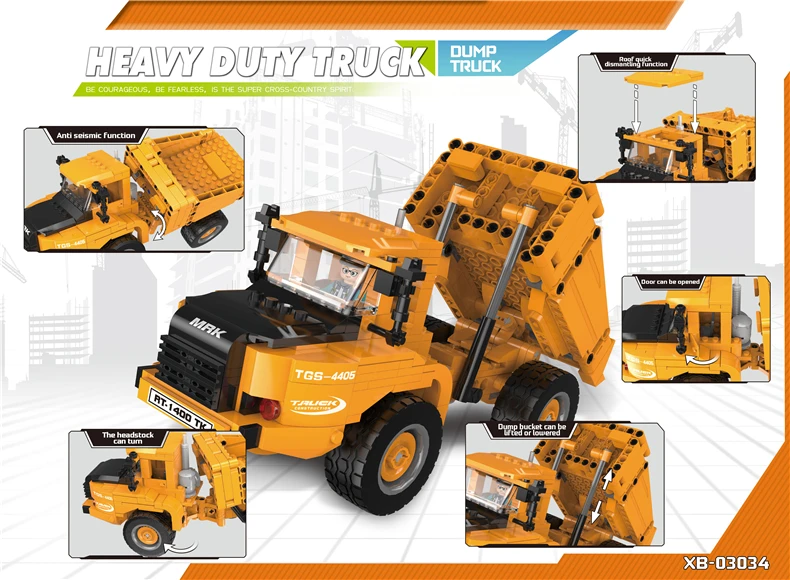 Xingbao 03034 New City Engineering Series 545pcs The Heavy Duty Truck Building Blocks Bricks Vehicle Model Educational Toys
Xingbao 03034 New City Engineering Series 545pcs The Heavy Duty Truck Building Blocks Bricks Vehicle Model Educational Toys