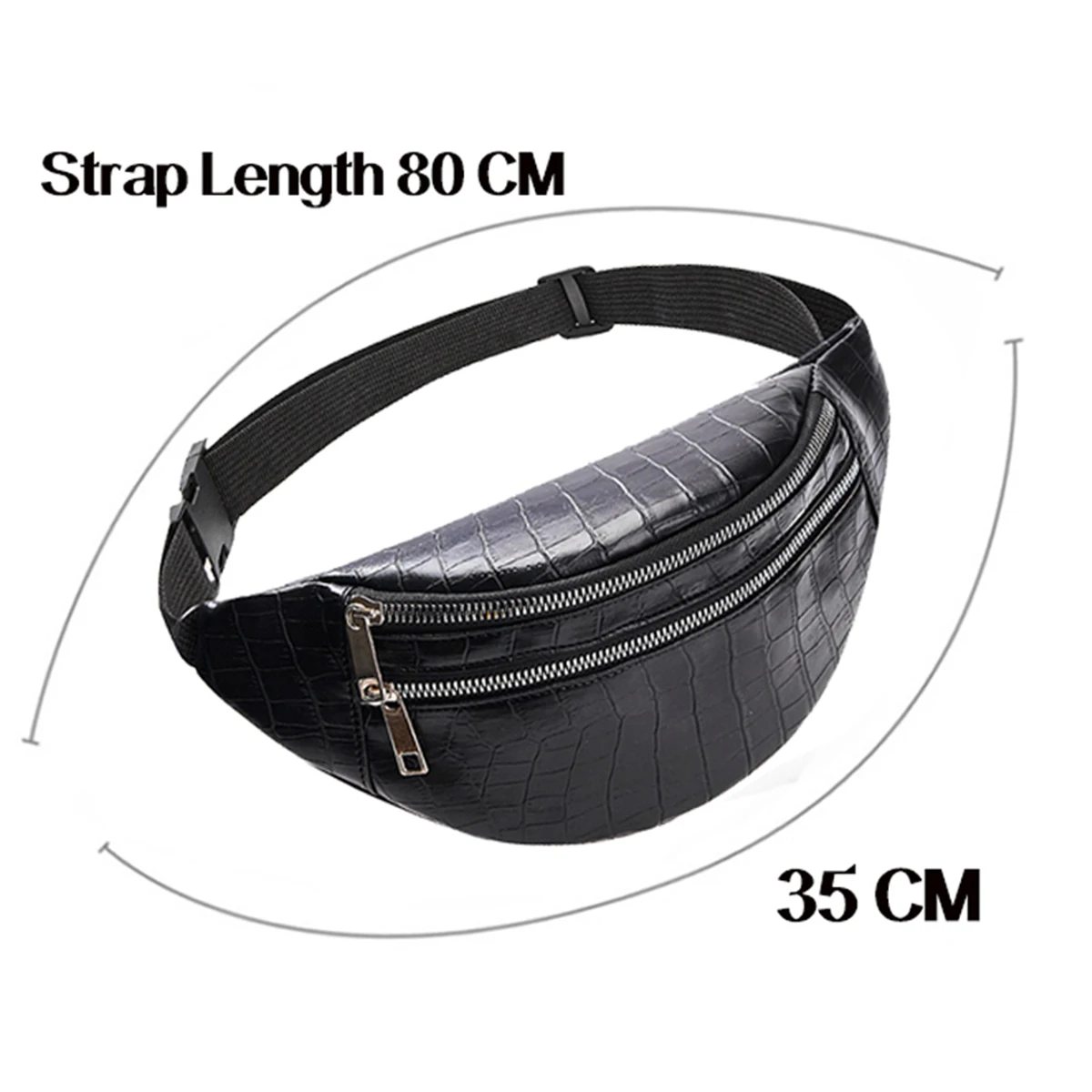 New Fashion Women Crocodile Pattern Double Zippers Waist Bag Fashion Chest Bag for Women Ladies
New Fashion Women Crocodile Pattern Double Zippers Waist Bag Fashion Chest Bag for Women Ladies