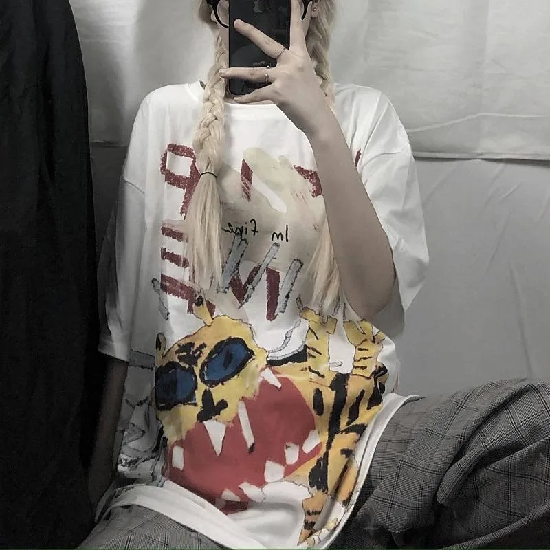 Japan Gray Tshirt Streetwear Loose Summer T Shirt Women Harajuku Punk Short Sleeves T-shirts Tops Tee Hip Hop Loose Tshirt Girls
Japan Gray Tshirt Streetwear Loose Summer T Shirt Women Harajuku Punk Short Sleeves T-shirts Tops Tee Hip Hop Loose Tshirt Girls
