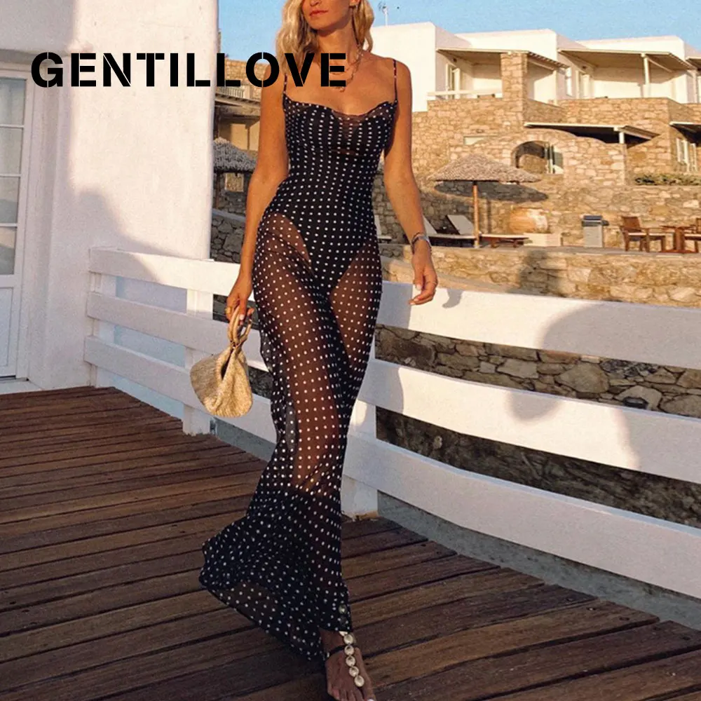 Элегантное облегающее Сетчатое платье Gentillove в горошек, прозрачное длинное платье 2021, Женский пикантный пляжный сарафан на бретелях с откры...
Элегантное облегающее Сетчатое платье Gentillove в горошек, прозрачное длинное платье 2021, Женский пикантный пляжный сарафан на бретелях с откры...