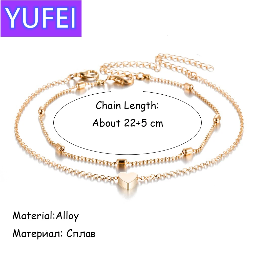 SLZBCY Simple Heart Gold Silver Color Anklets For Women Link Chain Beads Anklet Bracelet on Leg Beach Holiday Foot Jewelry
SLZBCY Simple Heart Gold Silver Color Anklets For Women Link Chain Beads Anklet Bracelet on Leg Beach Holiday Foot Jewelry