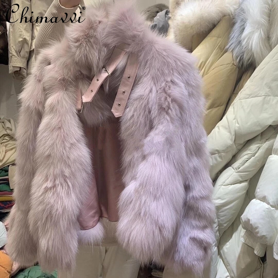 Women's Long Sleeve Pink Faux Fox Fur Coat Winter Fashion Loose Short Fur Jacket Female Korean Style Casual Cropped Overcoat
Women's Long Sleeve Pink Faux Fox Fur Coat Winter Fashion Loose Short Fur Jacket Female Korean Style Casual Cropped Overcoat