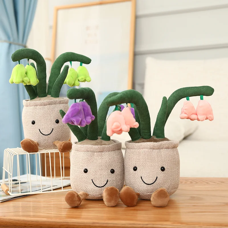 New Creative Kawaii Plush Lily Of The Valley Potted Ornaments Plush Toys Soft Colorful Plant Dolls Holiday Gifts Home Decoration
New Creative Kawaii Plush Lily Of The Valley Potted Ornaments Plush Toys Soft Colorful Plant Dolls Holiday Gifts Home Decoration