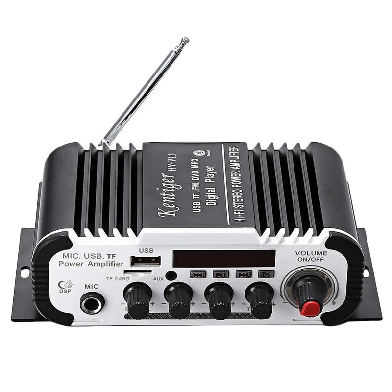 Kentiger Hy - V11 Bluetooth усилитель 2-канальный супер бас без усилителя с пультом дистанционного управления Tf Usb Fm 85Db Mp3 Fm радио
Kentiger Hy - V11 Bluetooth усилитель 2-канальный супер бас без усилителя с пультом дистанционного управления Tf Usb Fm 85Db Mp3 Fm радио