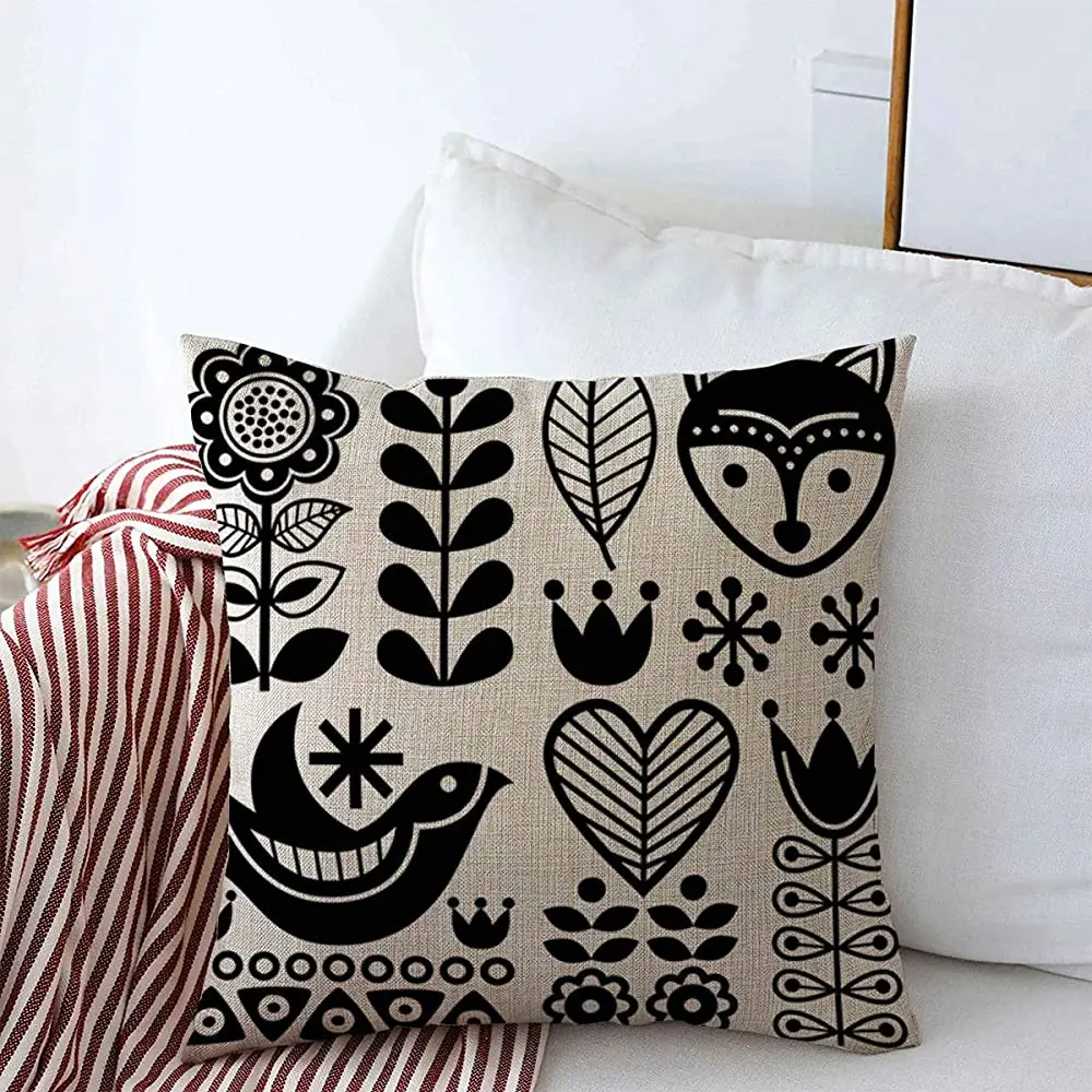 Staromar Pillow Case Finnish Bird Folk Pattern Scandinavian Nordic Art Vintage Black Creative Culture Cute Danish Design
Staromar Pillow Case Finnish Bird Folk Pattern Scandinavian Nordic Art Vintage Black Creative Culture Cute Danish Design