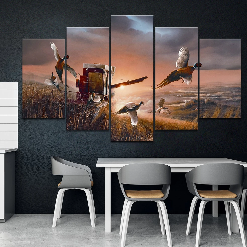 Home Decor Printed Modern Canvas Living Room Frame HD Pictures 5 Panel Canvas Pheasant hunting Landscape Modular Wall Poster
Home Decor Printed Modern Canvas Living Room Frame HD Pictures 5 Panel Canvas Pheasant hunting Landscape Modular Wall Poster