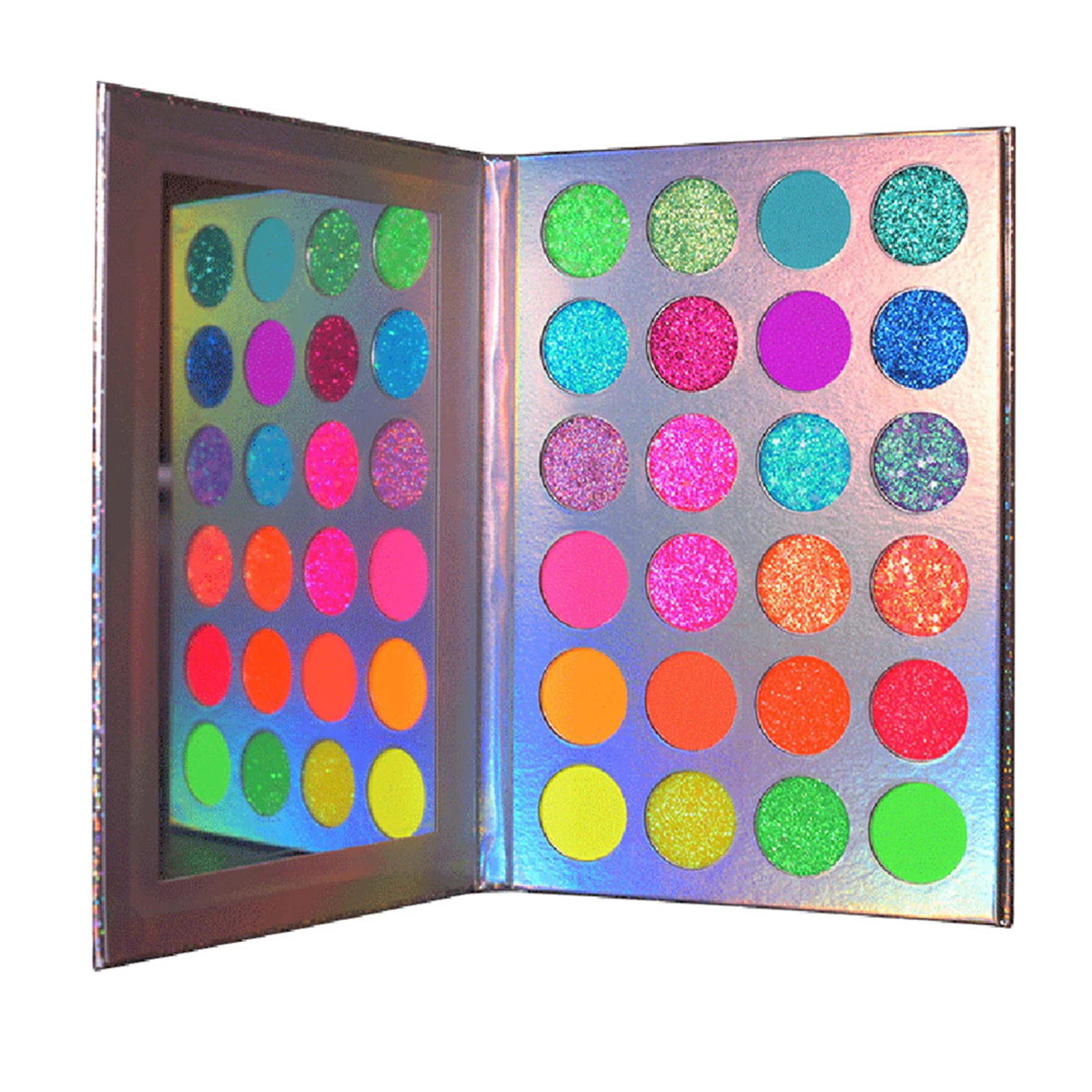 24 Colors Neon Eyeshadow Palette Glow in the Dark Paint Pigmented Fluorescent Matte Glitter Luminous Eye Shadow M88
24 Colors Neon Eyeshadow Palette Glow in the Dark Paint Pigmented Fluorescent Matte Glitter Luminous Eye Shadow M88