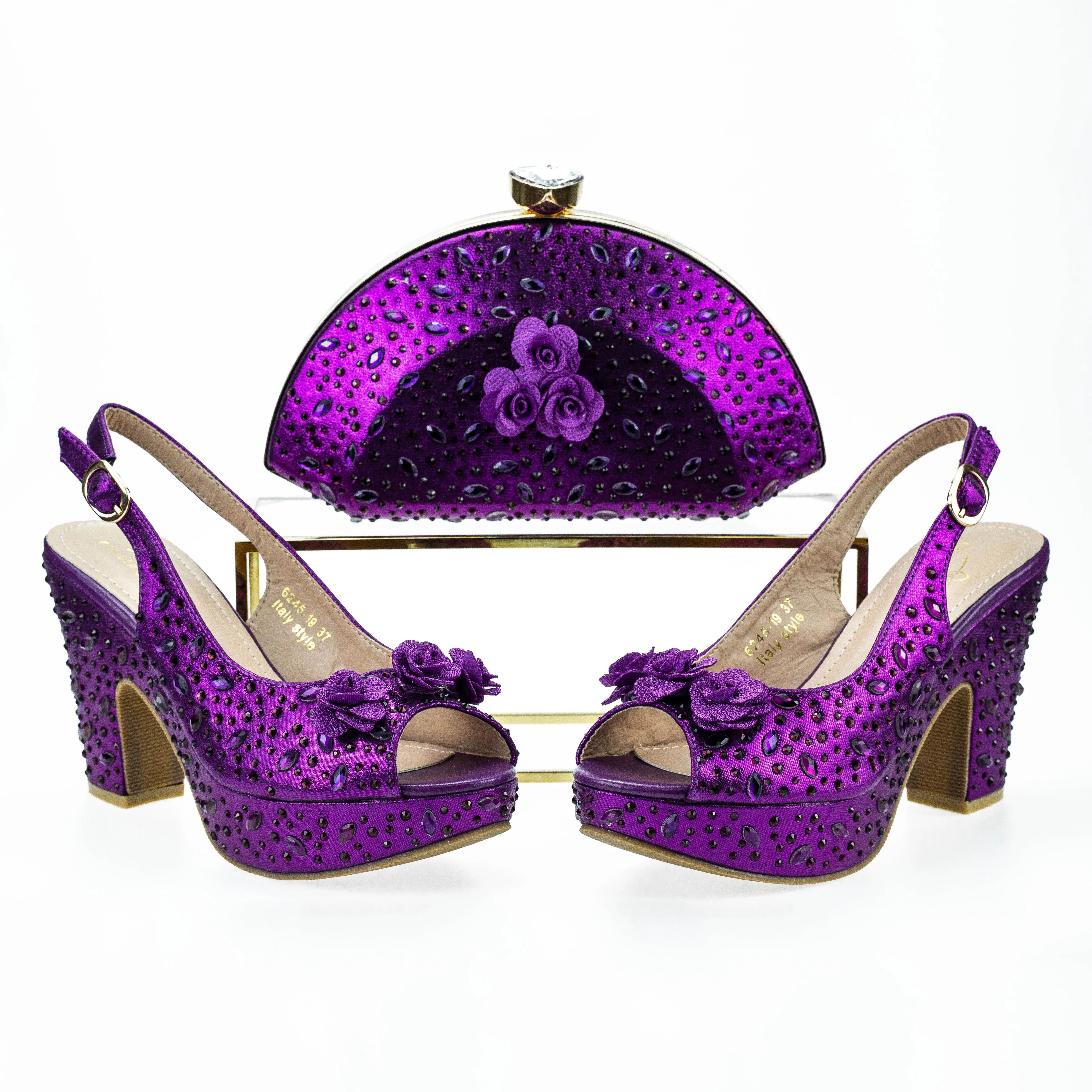 Floral Sexy Pumps Heels 6245-19 Italian Ladies Peep Toe Sandals Chunky Heel with Purse Clutch Nigerian Wedding Shoe and Bag Set
Floral Sexy Pumps Heels 6245-19 Italian Ladies Peep Toe Sandals Chunky Heel with Purse Clutch Nigerian Wedding Shoe and Bag Set