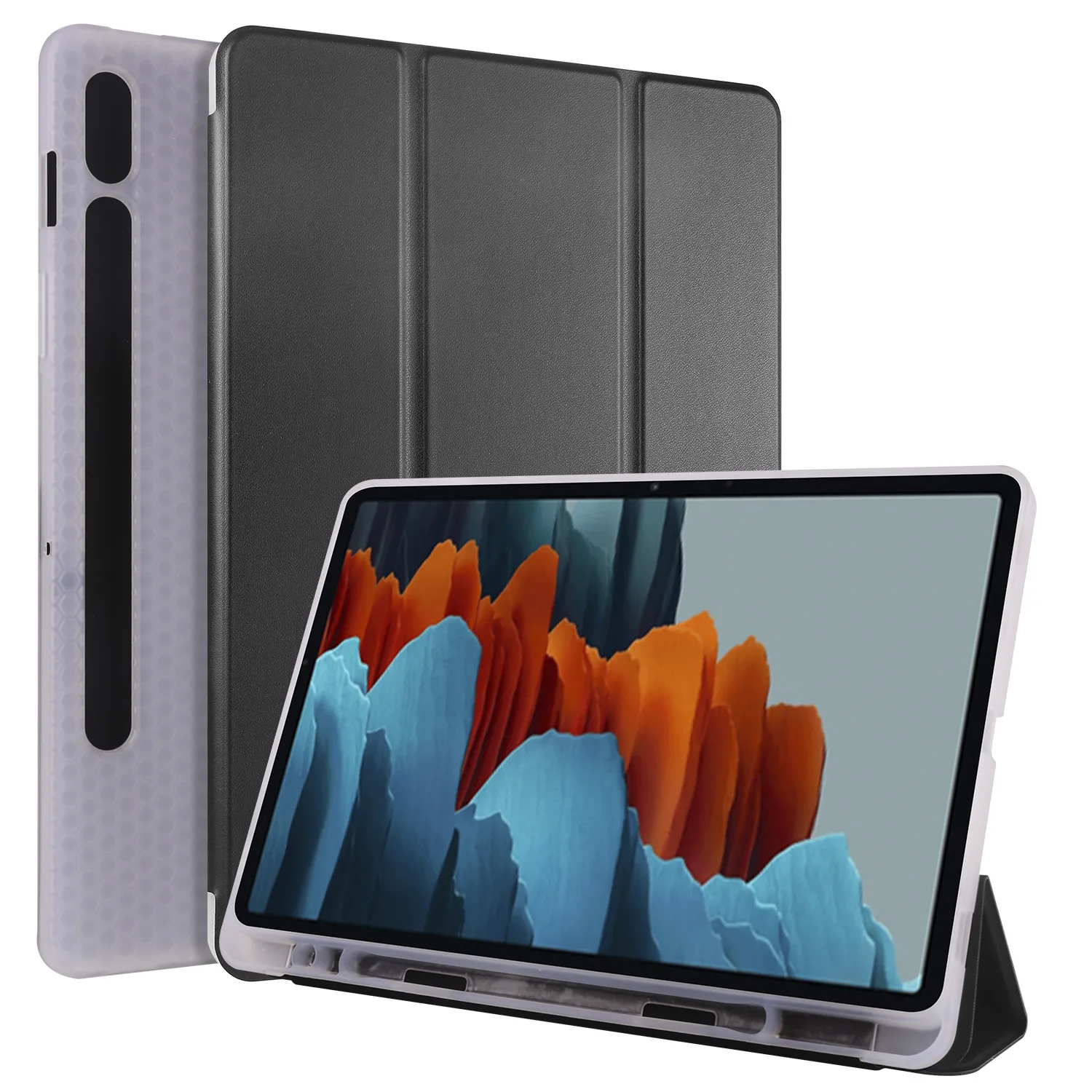 For Samsung Galaxy Tab S7 Case With Pencil Holder SM-T870 SM-T875 Smart Fold Stand Tablet Cover For Galaxy Tab S7 S 7 11 Cover
For Samsung Galaxy Tab S7 Case With Pencil Holder SM-T870 SM-T875 Smart Fold Stand Tablet Cover For Galaxy Tab S7 S 7 11 Cover