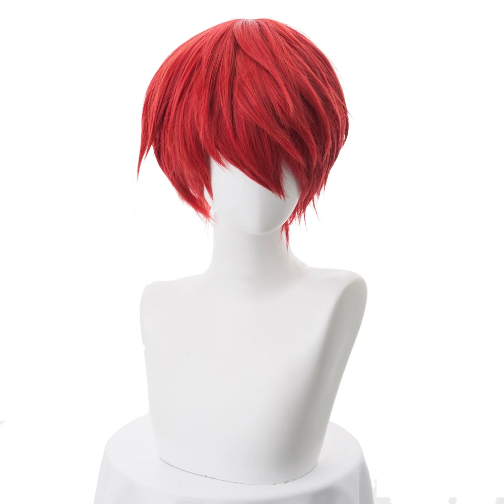 Fate/Stay Night Emiya Shirou короткий пушистый многослойный красный оранжевый косплей парик