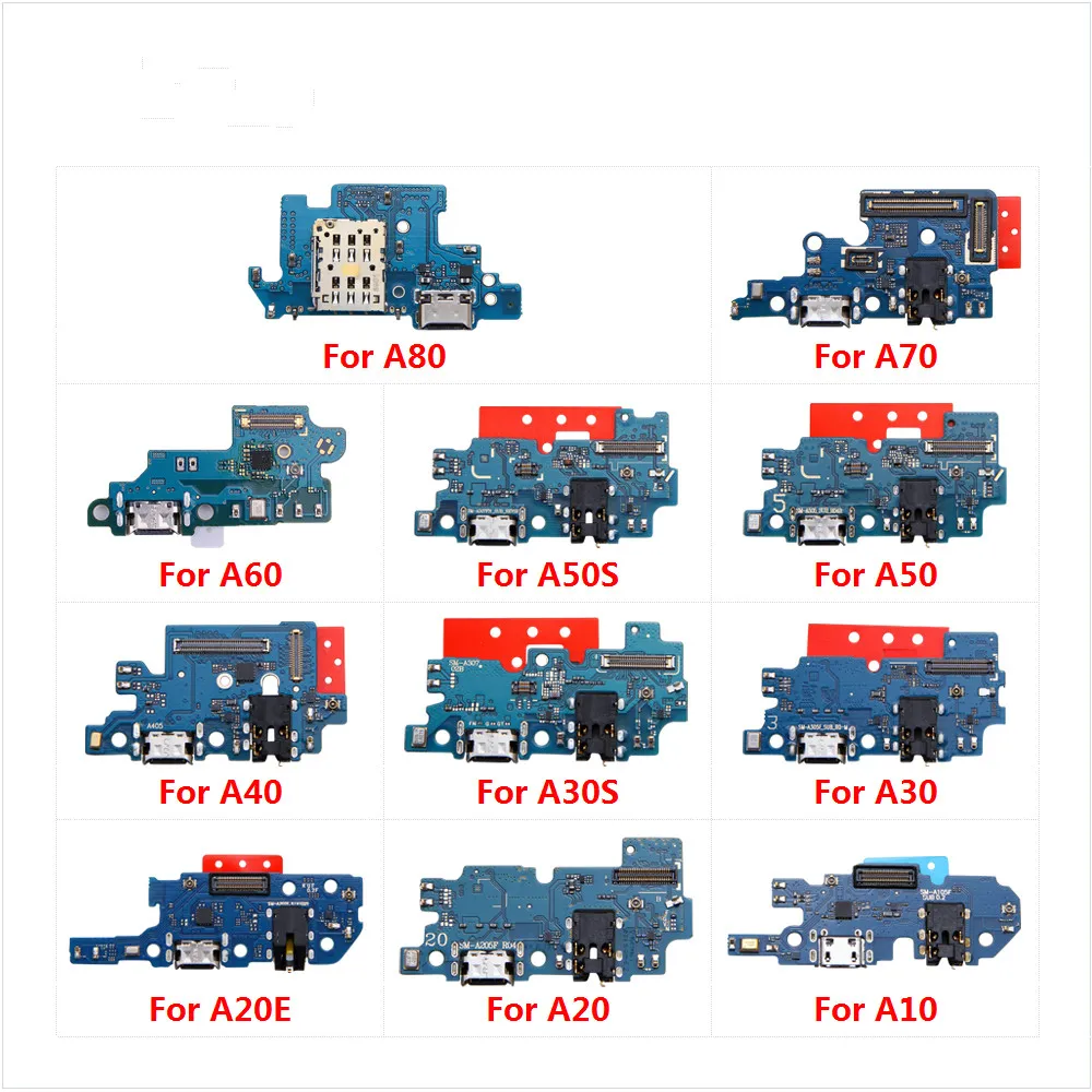 Для Samsung Galaxy A80 A70 A60 A50S A50 A40 A30S A30 A20E A20 A10 USB зарядное устройство док порт плата