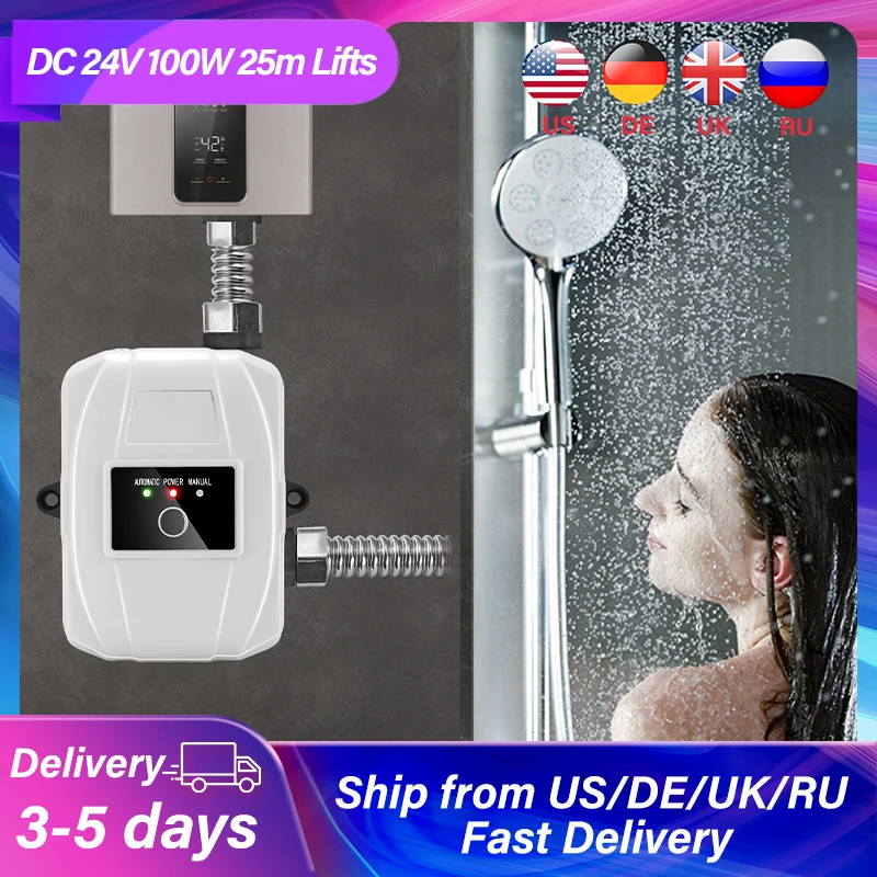 DC 24V 100W Auto Water Pump Pressure Booster Pump Connector Household For Tapwater Kitchen Sink Shower Head Booster Pump Kit
DC 24V 100W Auto Water Pump Pressure Booster Pump Connector Household For Tapwater Kitchen Sink Shower Head Booster Pump Kit