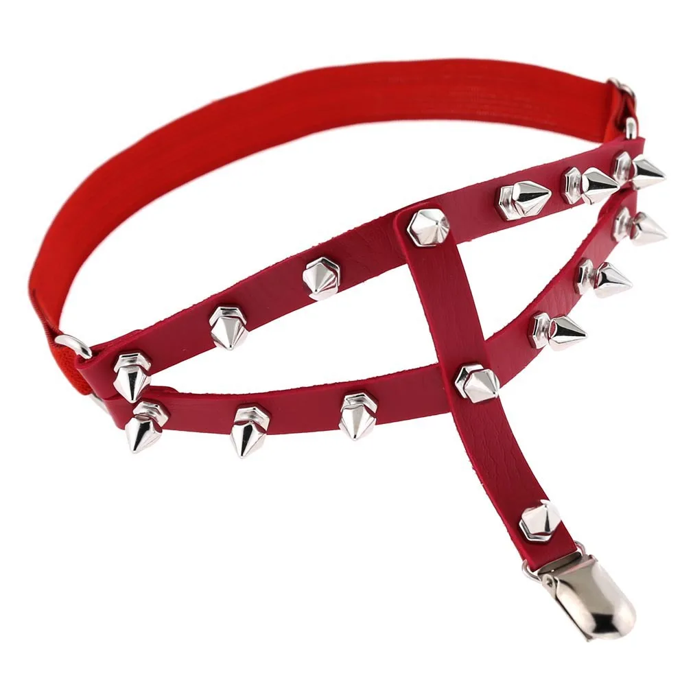 Metal Rivet Duckbill Clip Leather Garter Women Streetwear Accessories Female Harajuku Leather Garter Exotic Costume Accessories
Metal Rivet Duckbill Clip Leather Garter Women Streetwear Accessories Female Harajuku Leather Garter Exotic Costume Accessories
