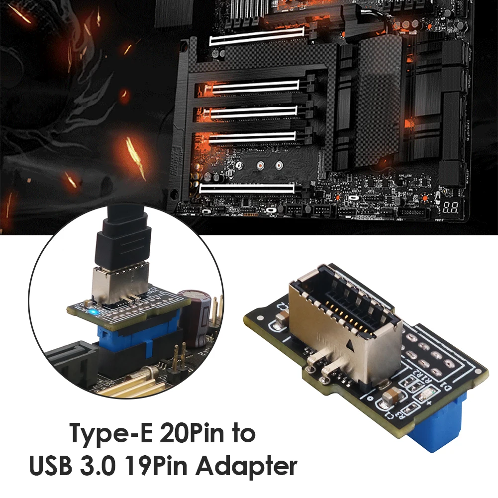 10Gbps 19Pin TYPE-E 20pin USB 3.0 Header Male Adapter Converter Male Extension Adapter Converter for Motherboard
10Gbps 19Pin TYPE-E 20pin USB 3.0 Header Male Adapter Converter Male Extension Adapter Converter for Motherboard