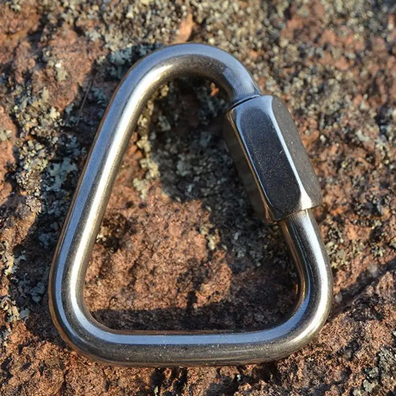 Triangle Shape Mountain Rock Climbing Steel Screw Lock Carabiner G8L1
Triangle Shape Mountain Rock Climbing Steel Screw Lock Carabiner G8L1