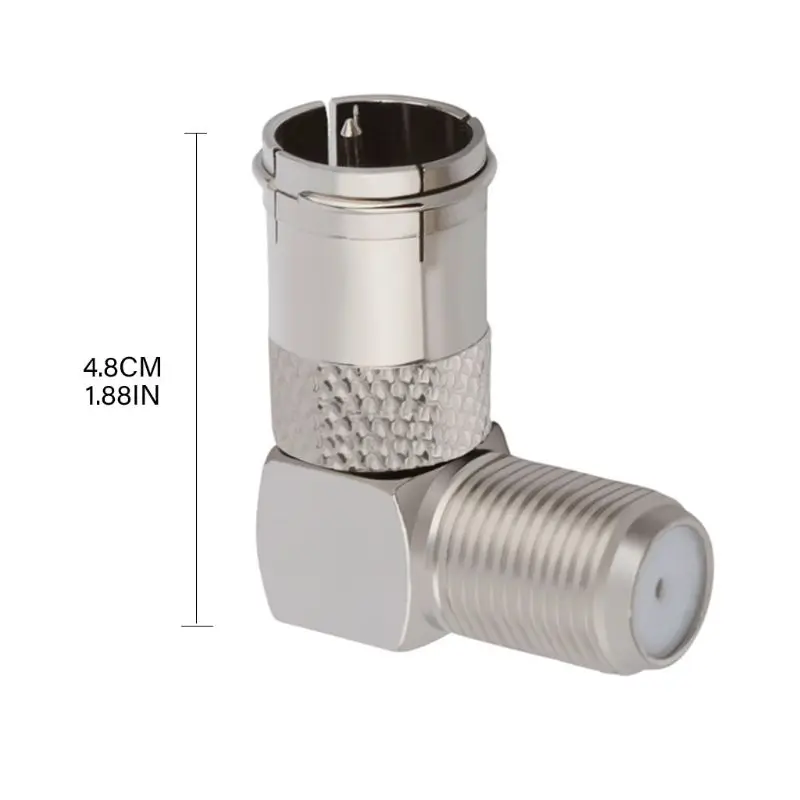 5 Pcs 90 Degree Right Angled TV Aerial Cable Connector RF Coaxial F Female to TV Female Plug to Female wholesale
5 Pcs 90 Degree Right Angled TV Aerial Cable Connector RF Coaxial F Female to TV Female Plug to Female wholesale