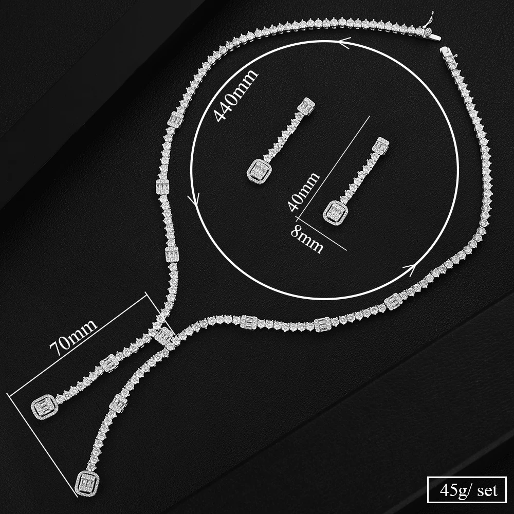 GODKI Trendy Luxury Lariat Necklace Earring Sets Jewelry Set For Women Wedding Full Cubic Zircon Dubai Bridal jewelry Set 2020
GODKI Trendy Luxury Lariat Necklace Earring Sets Jewelry Set For Women Wedding Full Cubic Zircon Dubai Bridal jewelry Set 2020