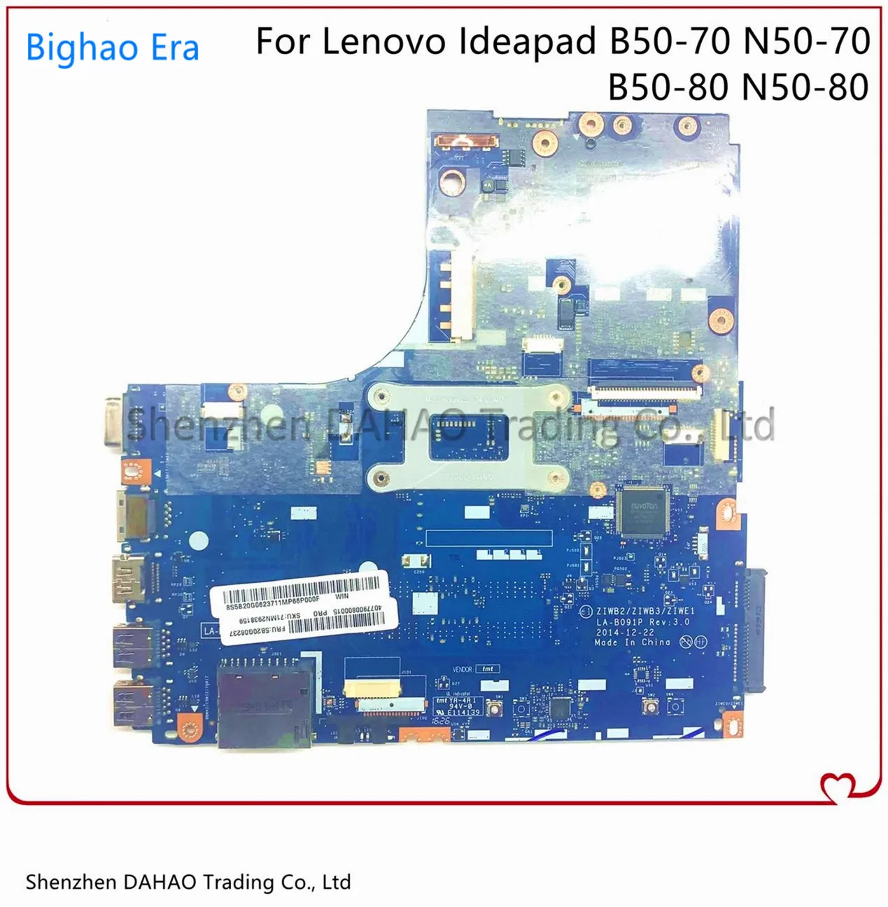 LA-B091P материнская плата для ноутбука Lenovo B50-70 B50-80 N50-70 N50-80 портативного компьютера