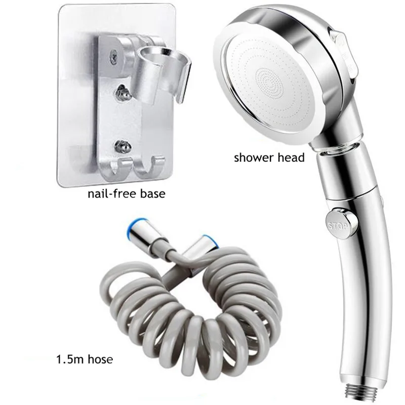 Golden Silver PVD Plating Bathroom Booster Shower Three-speed Switch Shower Head One Button Stop Water Wash Hair Showers Set
Golden Silver PVD Plating Bathroom Booster Shower Three-speed Switch Shower Head One Button Stop Water Wash Hair Showers Set