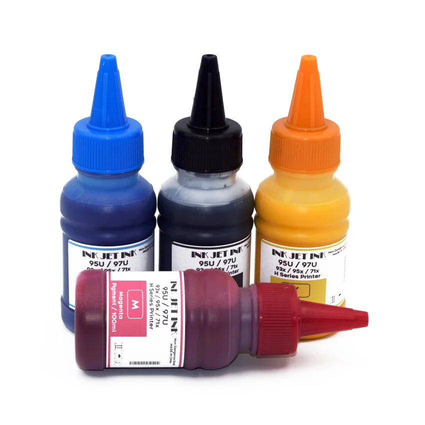 

Пигментные чернила 4 цветов 100 мл для принтера HP 670 для HP Deskjet Ink Advantage 3525 5525 4615 4625