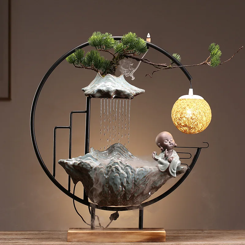Chinese Style Flowing Water Making Money Ornaments Backflow Incense Fountain Living Room Office Desktop Ceramics
Chinese Style Flowing Water Making Money Ornaments Backflow Incense Fountain Living Room Office Desktop Ceramics