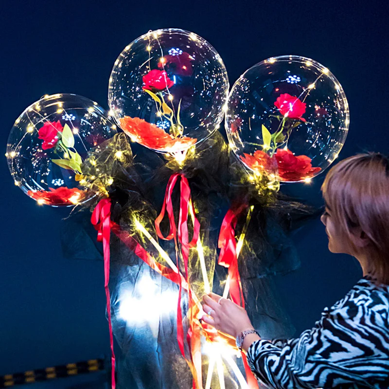 LED Luminous Balloon Rose Bouquet for Women Girlfriend Wife Anniversary Festival Christmas wedding party decorations birthday AL
LED Luminous Balloon Rose Bouquet for Women Girlfriend Wife Anniversary Festival Christmas wedding party decorations birthday AL