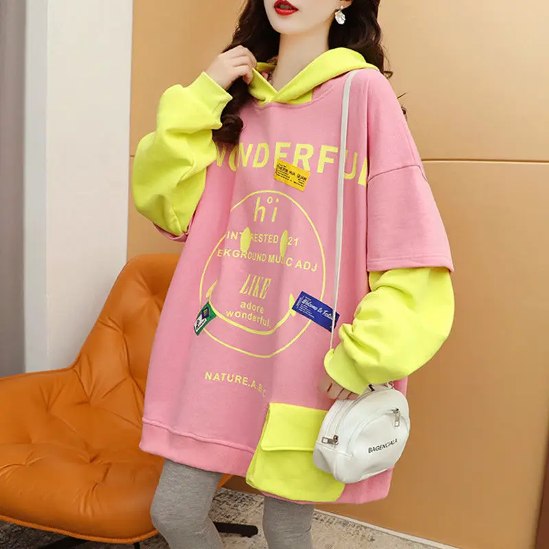 Loose Hooded Sweater Women's Mid-Length 2021 New Spring Popular Design Street Coat
Loose Hooded Sweater Women's Mid-Length 2021 New Spring Popular Design Street Coat