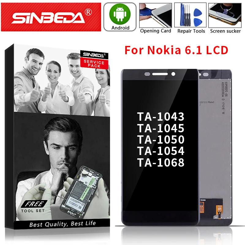 5.5" Original For Nokia 6.1 TA-1043 TA-1045 TA-1054 TA-1050 LCD Display Touch Screen Digitizer Assembly For Nokia 6 2018 LCD
5.5" Original For Nokia 6.1 TA-1043 TA-1045 TA-1054 TA-1050 LCD Display Touch Screen Digitizer Assembly For Nokia 6 2018 LCD
