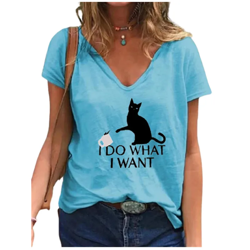 2021 New Women Cartoons Cute Cat T Shirt Fashion Casual Short Sleeve V-Neck Letter Print Loose Tops Plus Size Female Clothes
2021 New Women Cartoons Cute Cat T Shirt Fashion Casual Short Sleeve V-Neck Letter Print Loose Tops Plus Size Female Clothes