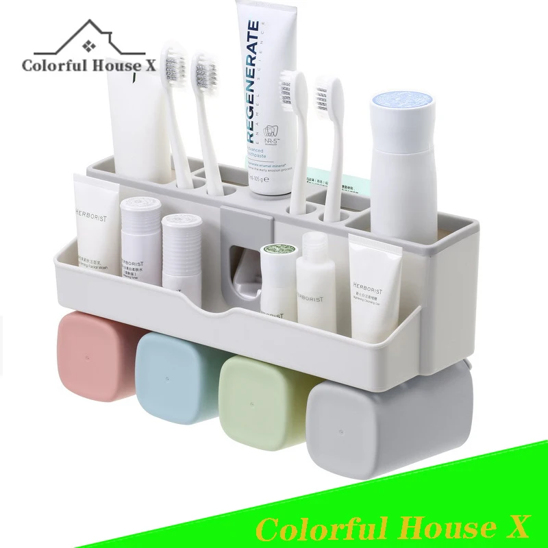 Multifunction ABS+PP Toothbrush Holder Bathroom Shelf Punch-Free Wall Suctionwash Set Automatic Toothpaste Squeeze Accessories
Multifunction ABS+PP Toothbrush Holder Bathroom Shelf Punch-Free Wall Suctionwash Set Automatic Toothpaste Squeeze Accessories