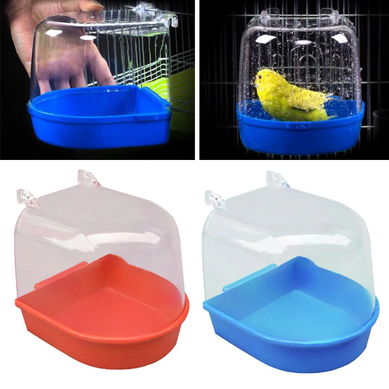 

Пластиковая коробка для купания птиц, 1 шт., попугаи, подвесная клетка для птичьей ванны, ванночка для птичьей ванны, ванночка для купания пти...